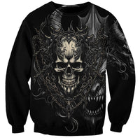 Skull Demon Fantasy Sweatshirt Time To Unleash A Litte Hell - Wonder Print Shop