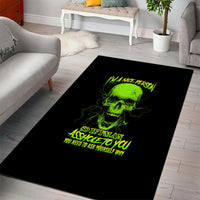 I'm A Nice Person Skull Area Rug - Wonder Print Shop