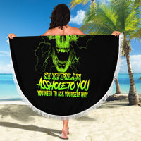 I'm A Nice Person Skull Beach Blanket - Wonder Print Shop