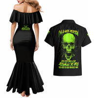I'm A Nice Person Skull Couples Matching Mermaid Dress and Hawaiian Shirt - Wonder Print Shop