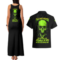 I'm A Nice Person Skull Couples Matching Tank Maxi Dress and Hawaiian Shirt - Wonder Print Shop
