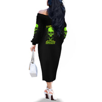 I'm A Nice Person Skull Family Matching Off Shoulder Long Sleeve Dress and Hawaiian Shirt - Wonder Print Shop