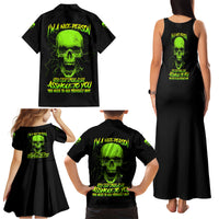 I'm A Nice Person Skull Family Matching Tank Maxi Dress and Hawaiian Shirt - Wonder Print Shop