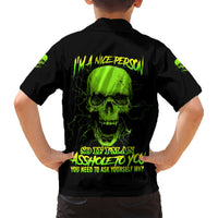 I'm A Nice Person Skull Kid Hawaiian Shirt - Wonder Print Shop