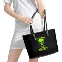 I'm A Nice Person Skull Leather Tote Bag - Wonder Print Shop