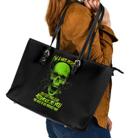 I'm A Nice Person Skull Leather Tote Bag - Wonder Print Shop