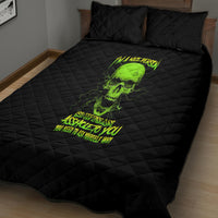 I'm A Nice Person Skull Quilt Bed Set - Wonder Print Shop