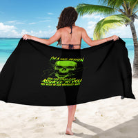 I'm A Nice Person Skull Sarong - Wonder Print Shop