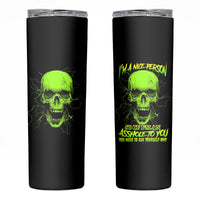 I'm A Nice Person Skull Skinny Tumbler - Wonder Print Shop