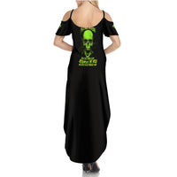 I'm A Nice Person Skull Summer Maxi Dress - Wonder Print Shop