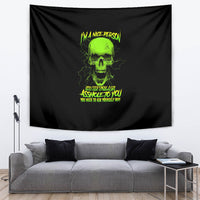 I'm A Nice Person Skull Tapestry - Wonder Print Shop