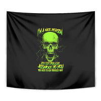 I'm A Nice Person Skull Tapestry - Wonder Print Shop