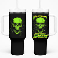 I'm A Nice Person Skull Tumbler With Handle - Wonder Print Shop