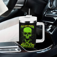 I'm A Nice Person Skull Tumbler With Handle - Wonder Print Shop