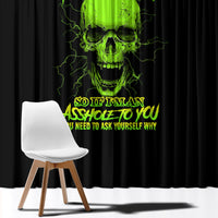 I'm A Nice Person Skull Window Curtain - Wonder Print Shop