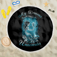 My Demons Tried To Drown Me Mermaid Beach Blanket - Wonder Print Shop