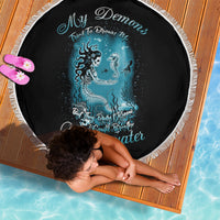 My Demons Tried To Drown Me Mermaid Beach Blanket - Wonder Print Shop