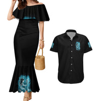 My Demons Tried To Drown Me Mermaid Couples Matching Mermaid Dress and Hawaiian Shirt - Wonder Print Shop