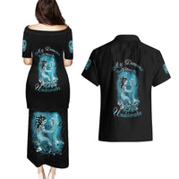 My Demons Tried To Drown Me Mermaid Couples Matching Puletasi Dress and Hawaiian Shirt - Wonder Print Shop