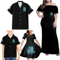 My Demons Tried To Drown Me Mermaid Family Matching Off Shoulder Maxi Dress and Hawaiian Shirt - Wonder Print Shop