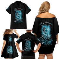 My Demons Tried To Drown Me Mermaid Family Matching Off Shoulder Short Dress and Hawaiian Shirt - Wonder Print Shop