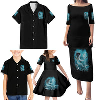 My Demons Tried To Drown Me Mermaid Family Matching Puletasi Dress and Hawaiian Shirt - Wonder Print Shop