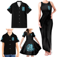 My Demons Tried To Drown Me Mermaid Family Matching Tank Maxi Dress and Hawaiian Shirt - Wonder Print Shop