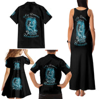 My Demons Tried To Drown Me Mermaid Family Matching Tank Maxi Dress and Hawaiian Shirt - Wonder Print Shop