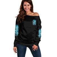 My Demons Tried To Drown Me Mermaid Off Shoulder Sweater - Wonder Print Shop