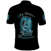 My Demons Tried To Drown Me Mermaid Polo Shirt - Wonder Print Shop