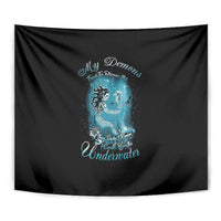 My Demons Tried To Drown Me Mermaid Tapestry - Wonder Print Shop
