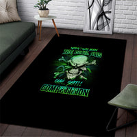 When I Was Born Mad Skull Area Rug - Wonder Print Shop