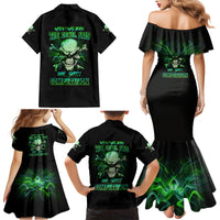 When I Was Born Mad Skull Family Matching Mermaid Dress and Hawaiian Shirt - Wonder Print Shop