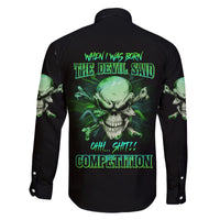 When I Was Born Mad Skull Family Matching Mermaid Dress and Hawaiian Shirt - Wonder Print Shop