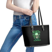 When I Was Born Mad Skull Leather Tote Bag - Wonder Print Shop