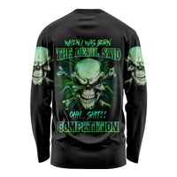 When I Was Born Mad Skull Long Sleeve Shirt - Wonder Print Shop