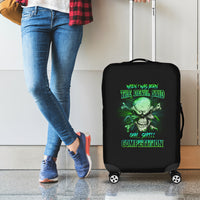 When I Was Born Mad Skull Luggage Cover - Wonder Print Shop