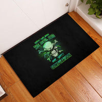 When I Was Born Mad Skull Rubber Doormat - Wonder Print Shop