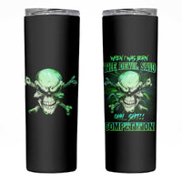 When I Was Born Mad Skull Skinny Tumbler - Wonder Print Shop
