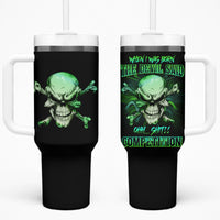 When I Was Born Mad Skull Tumbler With Handle - Wonder Print Shop