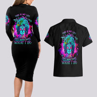 This Is My Life Not Yours Couples Matching Long Sleeve Bodycon Dress and Hawaiian Shirt - Wonder Print Shop