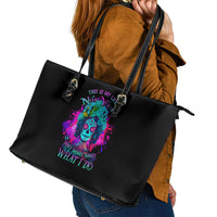 This Is My Life Not Yours Leather Tote Bag - Wonder Print Shop