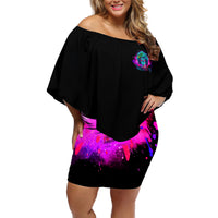 This Is My Life Not Yours Off Shoulder Short Dress - Wonder Print Shop