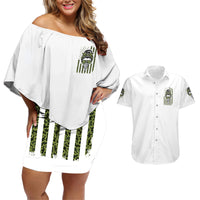 Oh I Pissed You Off Messy Bun Couples Matching Off Shoulder Short Dress and Hawaiian Shirt - Wonder Print Shop