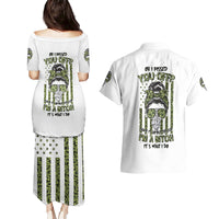 Oh I Pissed You Off Messy Bun Couples Matching Puletasi Dress and Hawaiian Shirt - Wonder Print Shop