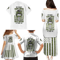 Oh I Pissed You Off Messy Bun Family Matching Puletasi Dress and Hawaiian Shirt - Wonder Print Shop