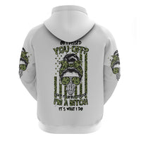 Oh I Pissed You Off Messy Bun Hoodie - Wonder Print Shop