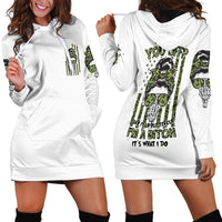 Oh I Pissed You Off Messy Bun Hoodie Dress - Wonder Print Shop