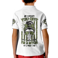 Oh I Pissed You Off Messy Bun Kid Polo Shirt - Wonder Print Shop