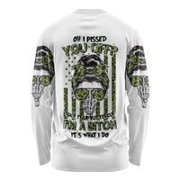 Oh I Pissed You Off Messy Bun Long Sleeve Shirt - Wonder Print Shop